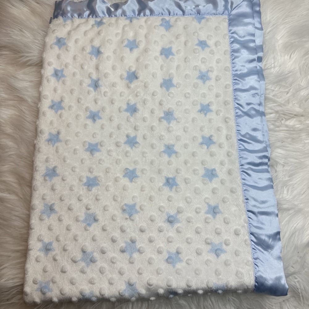 $34 🌙 Carters Baby‎ Blanket Blue Stars Monkey Thank Heaven For Little Boys - Picture 4 of 5